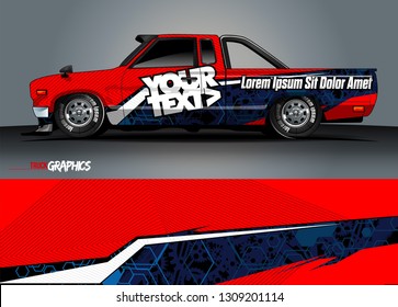 car wrap design. simple lines with abstract background vector concept for vehicle vinyl wrap and automotive decal 
