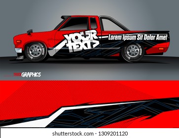 car wrap design. simple lines with abstract background vector concept for vehicle vinyl wrap and automotive decal 