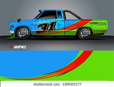 car wrap design. simple lines with abstract background vector concept for vehicle vinyl wrap and automotive decal 
