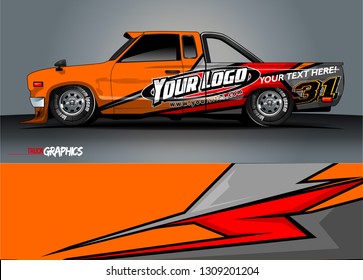 car wrap design. simple lines with abstract background vector concept for vehicle vinyl wrap and automotive decal 