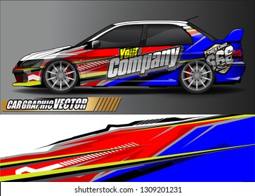 car wrap design. simple lines with abstract background vector concept for vehicle vinyl wrap and automotive decal 