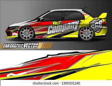 car wrap design. simple lines with abstract background vector concept for vehicle vinyl wrap and automotive decal 