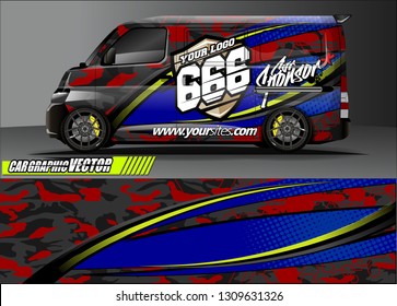 car wrap design. simple lines with abstract background vector concept for vehicle vinyl wrap and automotive decal 