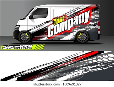 car wrap design. simple lines with abstract background vector concept for vehicle vinyl wrap and automotive decal 