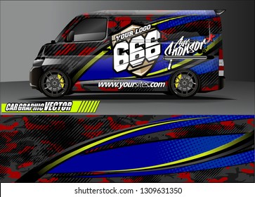 car wrap design. simple lines with abstract background vector concept for vehicle vinyl wrap and automotive decal 