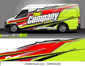 car wrap design. simple lines with abstract background vector concept for vehicle vinyl wrap and automotive decal 
