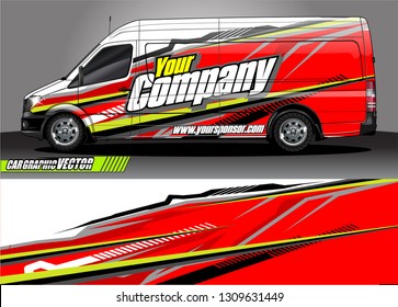 car wrap design. simple lines with abstract background vector concept for vehicle vinyl wrap and automotive decal 