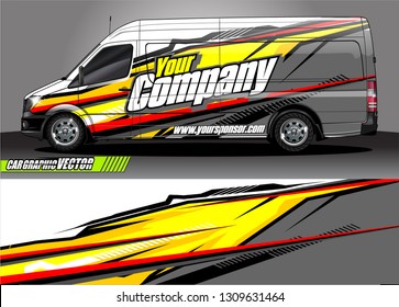 car wrap design. simple lines with abstract background vector concept for vehicle vinyl wrap and automotive decal 