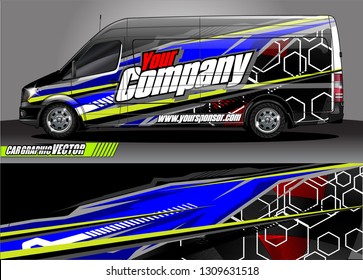 car wrap design. simple lines with abstract background vector concept for vehicle vinyl wrap and automotive decal 