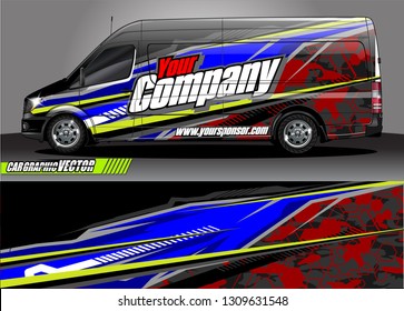 car wrap design. simple lines with abstract background vector concept for vehicle vinyl wrap and automotive decal 