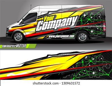 car wrap design. simple lines with abstract background vector concept for vehicle vinyl wrap and automotive decal 