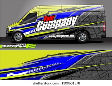 car wrap design. simple lines with abstract background vector concept for vehicle vinyl wrap and automotive decal 