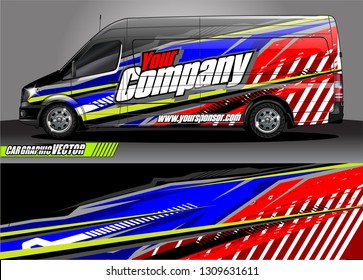car wrap design. simple lines with abstract background vector concept for vehicle vinyl wrap and automotive decal 