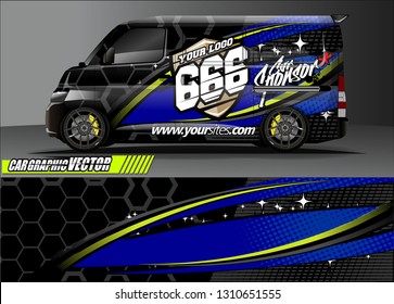 car wrap design. simple lines with abstract background vector concept for vehicle vinyl wrap and automotive decal livery