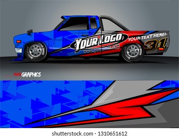 car wrap design. simple lines with abstract background vector concept for vehicle vinyl wrap and automotive decal livery