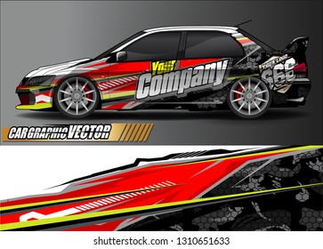 car wrap design. simple lines with abstract background vector concept for vehicle vinyl wrap and automotive decal livery