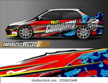car wrap design. simple lines with abstract background vector concept for vehicle vinyl wrap and automotive decal livery