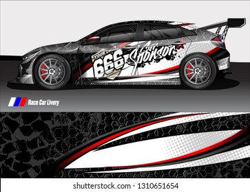 car wrap design. simple lines with abstract background vector concept for vehicle vinyl wrap and automotive decal livery