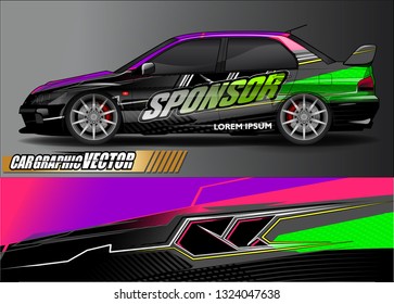 car wrap design. simple lines with abstract background vector concept for vehicle vinyl wrap and automotive decal livery