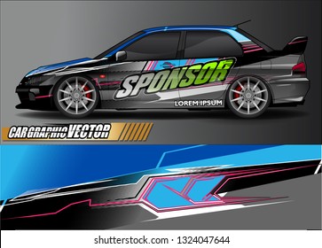car wrap design. simple lines with abstract background vector concept for vehicle vinyl wrap and automotive decal livery