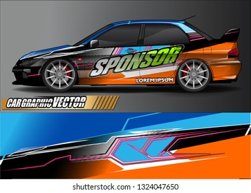 car wrap design. simple lines with abstract background vector concept for vehicle vinyl wrap and automotive decal livery