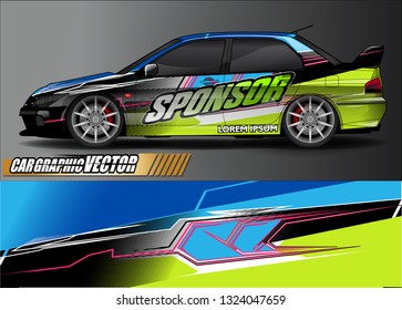 car wrap design. simple lines with abstract background vector concept for vehicle vinyl wrap and automotive decal livery