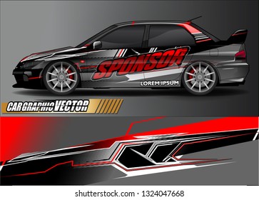 car wrap design. simple lines with abstract background vector concept for vehicle vinyl wrap and automotive decal livery