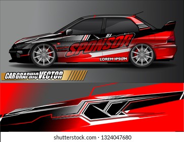 car wrap design. simple lines with abstract background vector concept for vehicle vinyl wrap and automotive decal livery