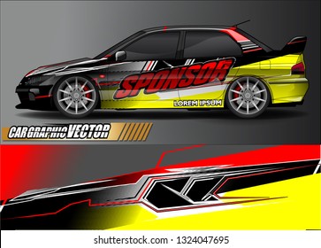 car wrap design. simple lines with abstract background vector concept for vehicle vinyl wrap and automotive decal livery