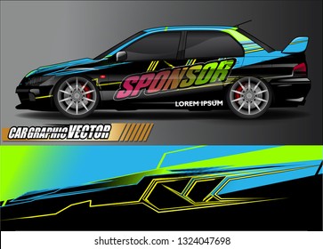 car wrap design. simple lines with abstract background vector concept for vehicle vinyl wrap and automotive decal livery