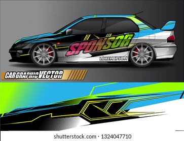 car wrap design. simple lines with abstract background vector concept for vehicle vinyl wrap and automotive decal livery