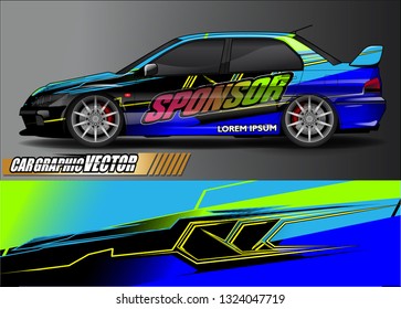 car wrap design. simple lines with abstract background vector concept for vehicle vinyl wrap and automotive decal livery