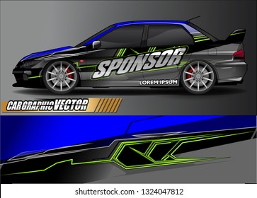 car wrap design. simple lines with abstract background vector concept for vehicle vinyl wrap and automotive decal livery