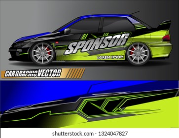 car wrap design. simple lines with abstract background vector concept for vehicle vinyl wrap and automotive decal livery