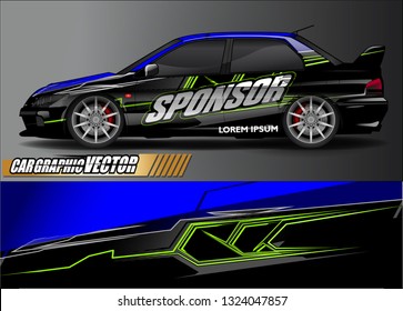 car wrap design. simple lines with abstract background vector concept for vehicle vinyl wrap and automotive decal livery