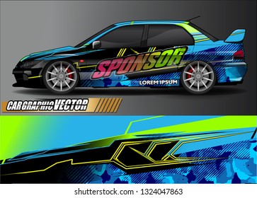 car wrap design. simple lines with abstract background vector concept for vehicle vinyl wrap and automotive decal livery