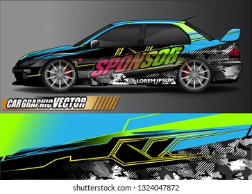 car wrap design. simple lines with abstract background vector concept for vehicle vinyl wrap and automotive decal livery