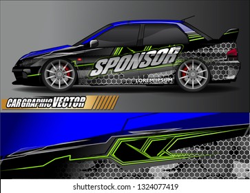 car wrap design. simple lines with abstract background vector concept for vehicle vinyl wrap and automotive decal livery