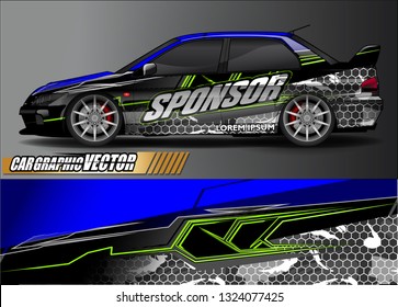 car wrap design. simple lines with abstract background vector concept for vehicle vinyl wrap and automotive decal livery