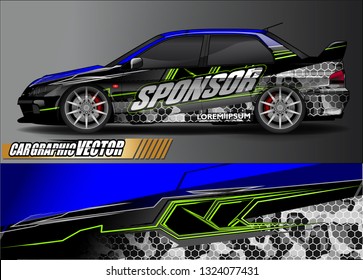 car wrap design. simple lines with abstract background vector concept for vehicle vinyl wrap and automotive decal livery