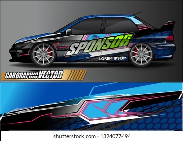 car wrap design. simple lines with abstract background vector concept for vehicle vinyl wrap and automotive decal livery