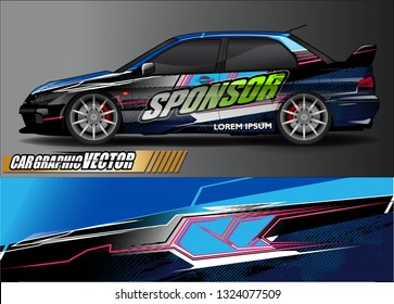 car wrap design. simple lines with abstract background vector concept for vehicle vinyl wrap and automotive decal livery