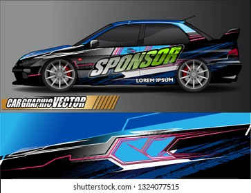 car wrap design. simple lines with abstract background vector concept for vehicle vinyl wrap and automotive decal livery