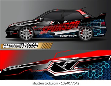 car wrap design. simple lines with abstract background vector concept for vehicle vinyl wrap and automotive decal livery