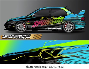 car wrap design. simple lines with abstract background vector concept for vehicle vinyl wrap and automotive decal livery