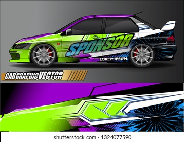 car wrap design. simple lines with abstract background vector concept for vehicle vinyl wrap and automotive decal livery