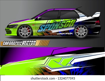 car wrap design. simple lines with abstract background vector concept for vehicle vinyl wrap and automotive decal livery