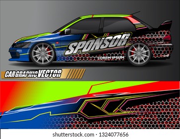 car wrap design. simple lines with abstract background vector concept for vehicle vinyl wrap and automotive decal livery