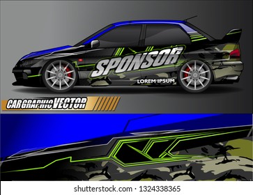 car wrap design. simple lines with abstract background vector concept for vehicle vinyl wrap and automotive decal livery