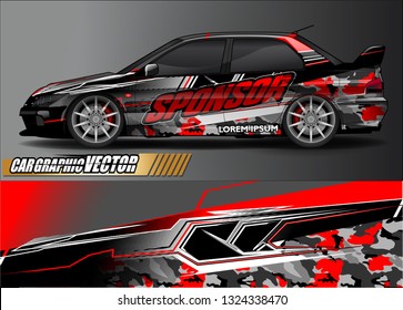car wrap design. simple lines with abstract background vector concept for vehicle vinyl wrap and automotive decal livery